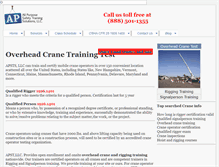 Tablet Screenshot of overhead-crane-training.com